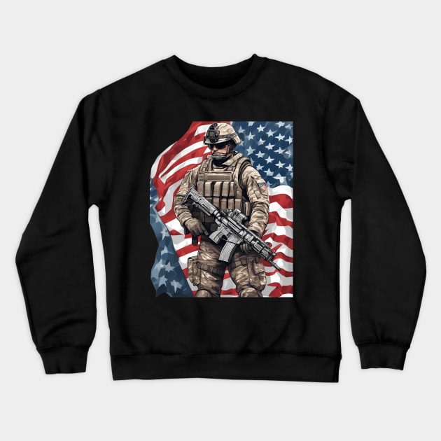 us marine corps Crewneck Sweatshirt by animegirlnft